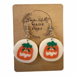 Pumpkin Cookie Earrings